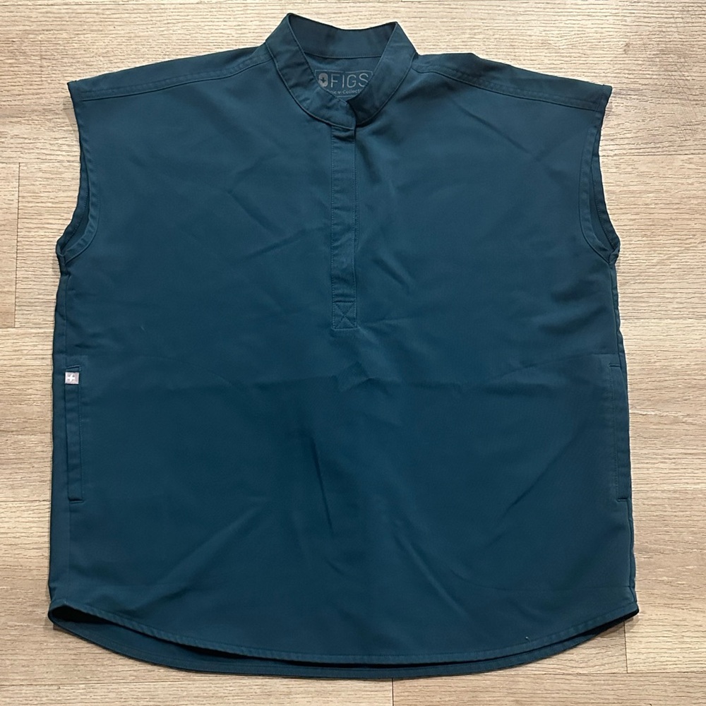 Figs Caribbean Blue Rafaela Top (Medium)